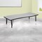Flash Furniture Rectangle 26 W, 60 L, 25.25 H, Chrome, Laminate, Particleboard, Steel, Grey XU-A3060-CON-GY-T-P-GG - alternate 1